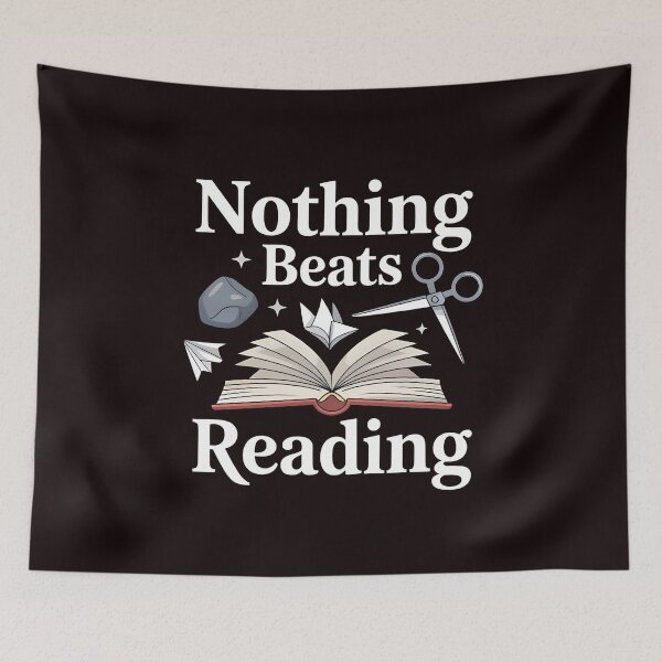 Item preview, Nothing Beats Reading Rock Paper Scissors – Librarian Approved Humor designed and sold by Redgiant87x.