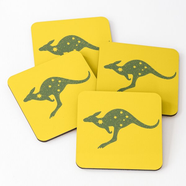 Item preview, Australia Kangaroo Green Gold Aussie Roo Patriotic Sports designed and sold by JackCurtis1991.