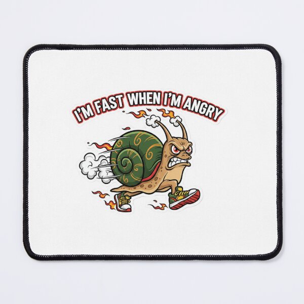 Item preview, I’m Fast When I’m Angry – Funny Snail Cartoon Speed Meme T-Shirt designed and sold by ZYNORAworld.