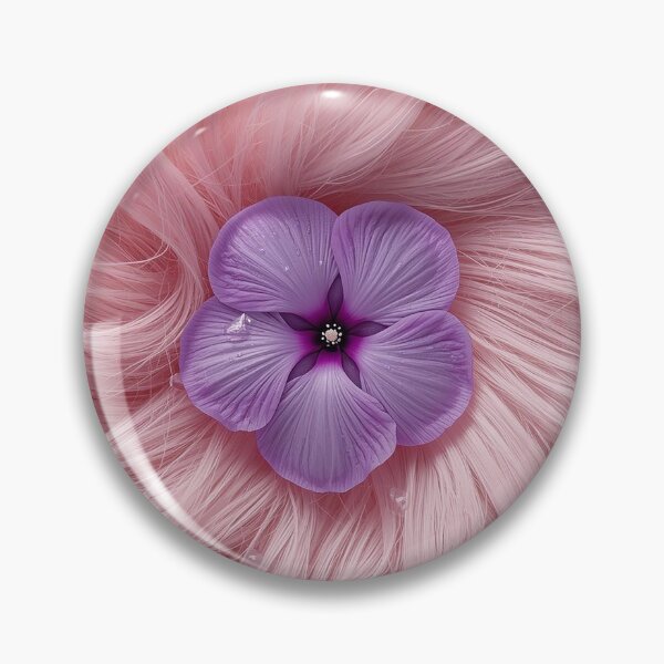 Item preview, Pink Fur Texture with Purple Flower – Pastel Aesthetic Macro Art Bag Design designed and sold by Impact-Art.