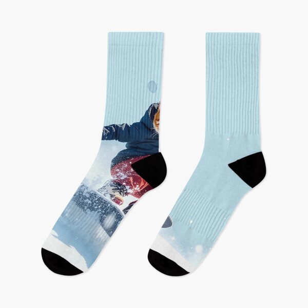 Item preview, Snowboarding Cat Action Winter Sports Illustration designed and sold by Uglyandcute.