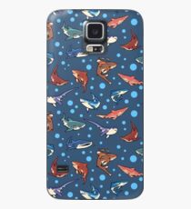 Haie im dunklen Blau Hülle & Klebefolie für Samsung Galaxy