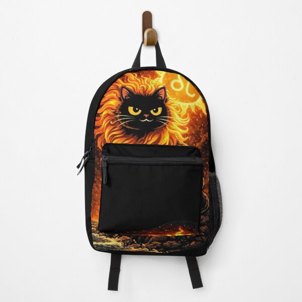 Item preview, Leo Zodiac Black Cat - Fiery Sun King Art designed and sold by JakubDesigns89.