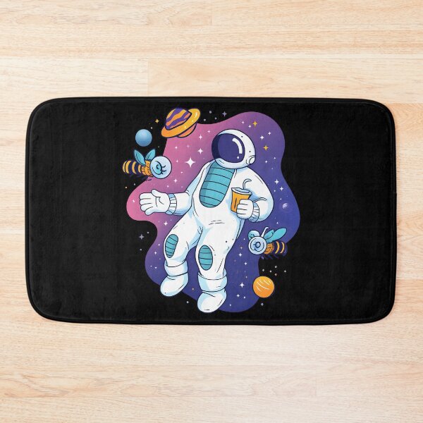 Item preview, Cute Astronaut in Space with Cosmic Honey Bees  designed and sold by DrawHandArt.