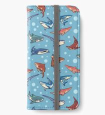 Vinilo o funda para iPhone Tiburones en azul claro