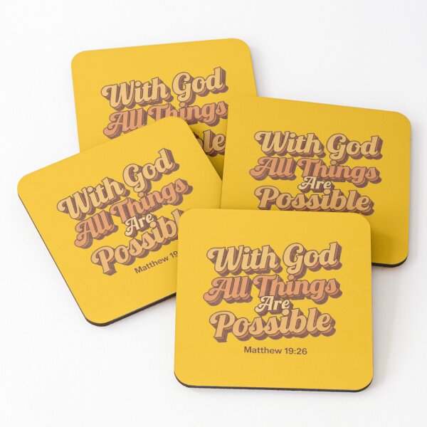 Item preview, With God All Things Are Possible Christian Design, Matthew 19:26 designed and sold by MyTshirtArt.