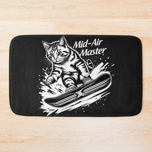 Item preview, Snowboarding Cat Action Winter Sports Illustration designed and sold by Uglyandcute.