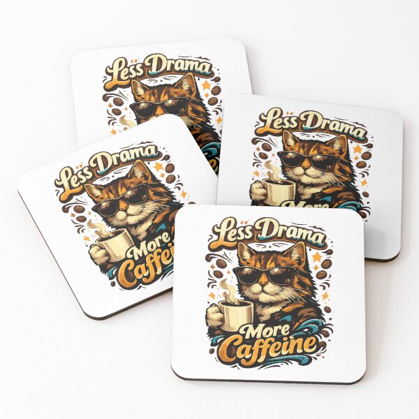 Item preview, Cool Cat Coffee Vibes designed and sold by -DEEWOLF-.