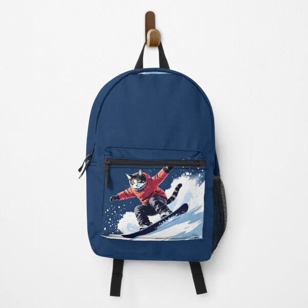Item preview, Snowboarding Cat Action Winter Sports Illustration designed and sold by Uglyandcute.