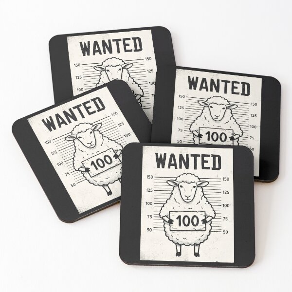 Item preview, Funny Wanted Sheep Poster, Vintage Mugshot Farmhouse Wall Art, Retro Black & White Animal Humor Print for Home Office or Gift designed and sold by AbstractAuraArt.