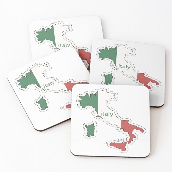 Item preview, Minimal ITALY Map Outline Sticker |Country Shape with with name designed and sold by Soft Strength Studio.