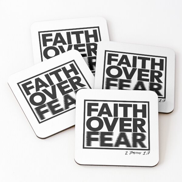Item preview, Faith Over Fear Minimalist Christian T-Shirt | 2 Timothy 1:7 Bible Verse Inspirational Quote designed and sold by grmnts by KCC.
