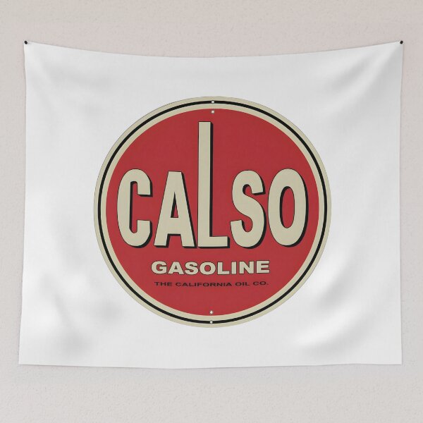 Item preview, Vintage Calso Gasoline Porcelain Sign – The California Oil Co. Retro Advertising designed and sold by CharlieDesings.