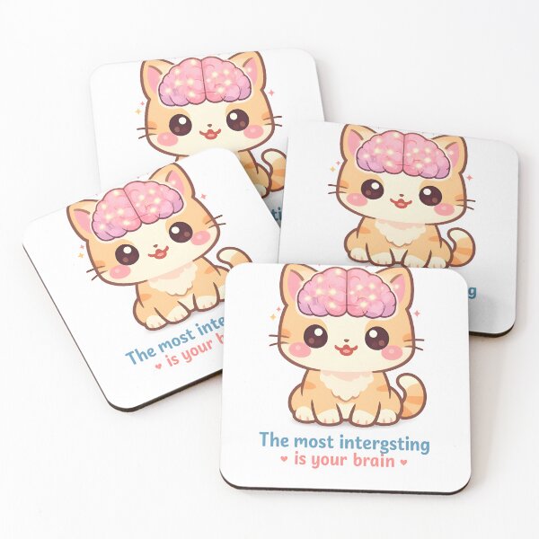 Item preview, The Most Interesting Is Your Brain – Kawaii Veterinary Neurology Cat designed and sold by Bettybee00.