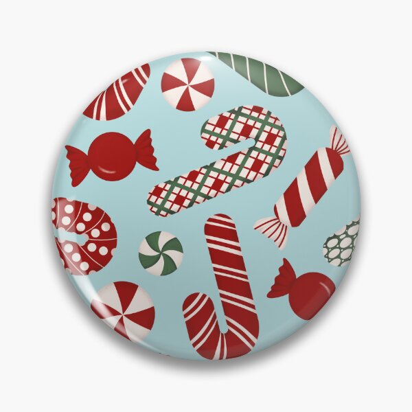 Item preview, Candies & Candy Canes - Multicolored on Cyan Light Blue designed and sold by thecolorbirdie.
