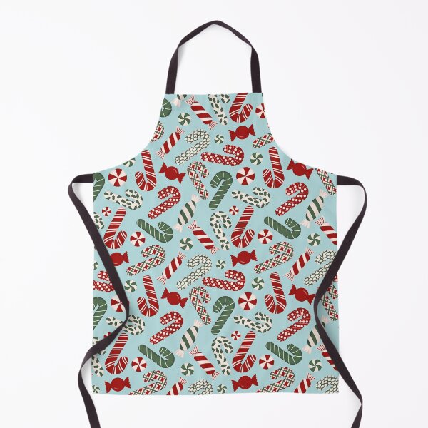 Item preview, Candies & Candy Canes - Multicolored on Cyan Light Blue designed and sold by thecolorbirdie.