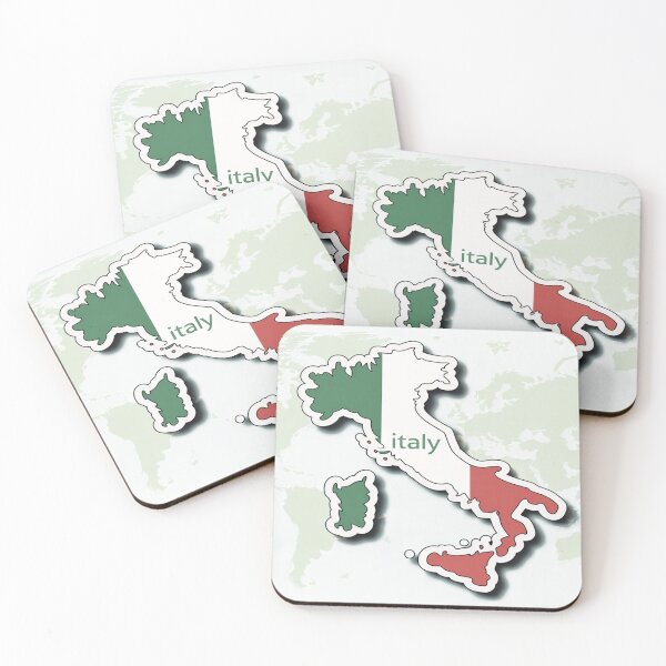 Item preview, A Cute Minimal ITALY Map Outline Sticker |Country Shape with with name designed and sold by Soft Strength Studio.