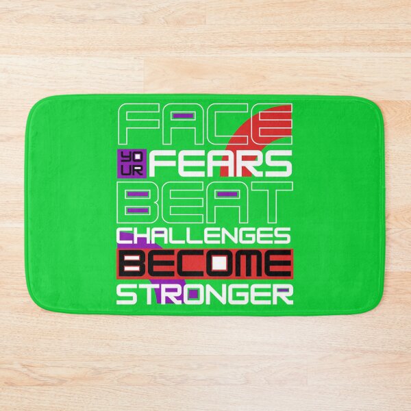 Item preview, Face Your Fears – Beat Challenges, Become Stronger | Motivational Quote Typography designed and sold by ArtVibe-Ties.