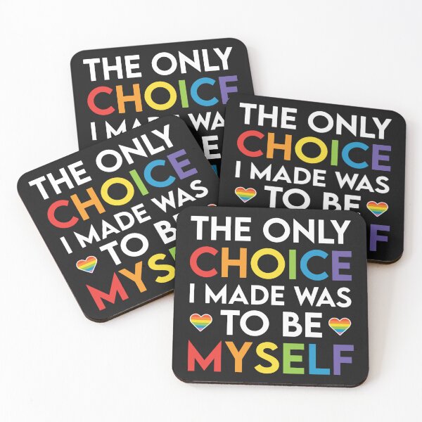Item preview, The Only Choice I Made Was To Be Myself – Rainbow Pride Typography Design designed and sold by zevorgue.
