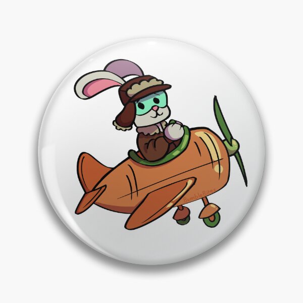 Item preview, Carrot Pilot - Funny White Rabbit designed and sold by BumbleBites.