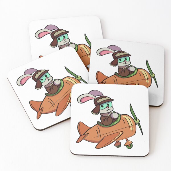 Item preview, Carrot Pilot - Funny White Rabbit designed and sold by BumbleBites.
