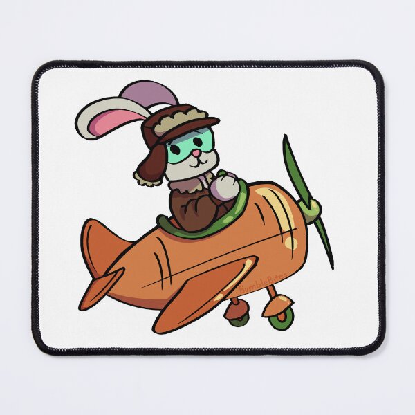 Item preview, Carrot Pilot - Funny White Rabbit designed and sold by BumbleBites.