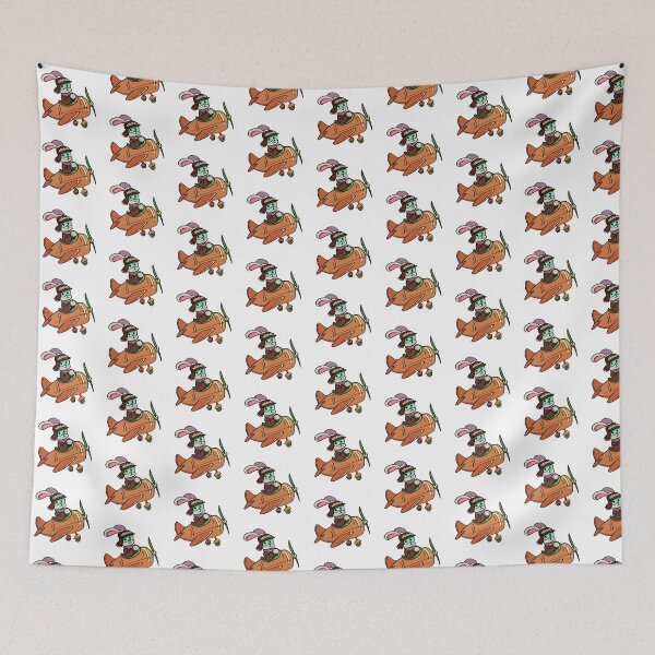 Item preview, Carrot Pilot - Funny White Rabbit designed and sold by BumbleBites.