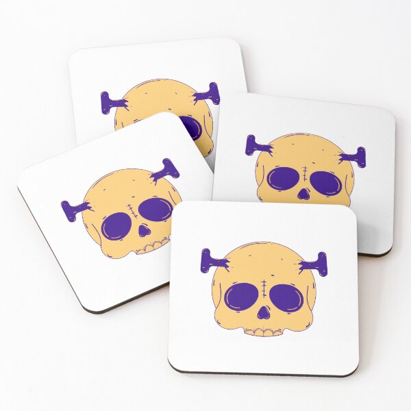 Item preview, Cute Cartoon Skull with Side Bones Halloween Art designed and sold by Horrify.