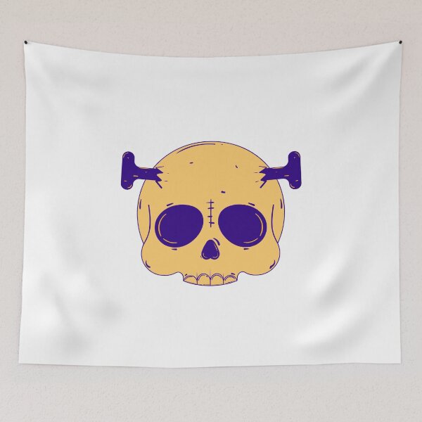 Item preview, Cute Cartoon Skull with Side Bones Halloween Art designed and sold by Horrify.
