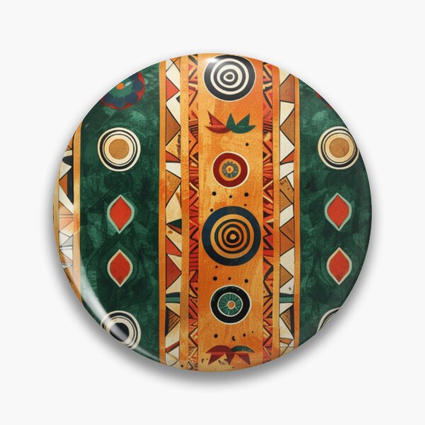 Item preview, African-Style Green, Yellow, and Orange Geometric Pattern designed and sold by DEC02.