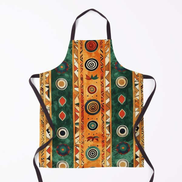 Item preview, African-Style Green, Yellow, and Orange Geometric Pattern designed and sold by DEC02.