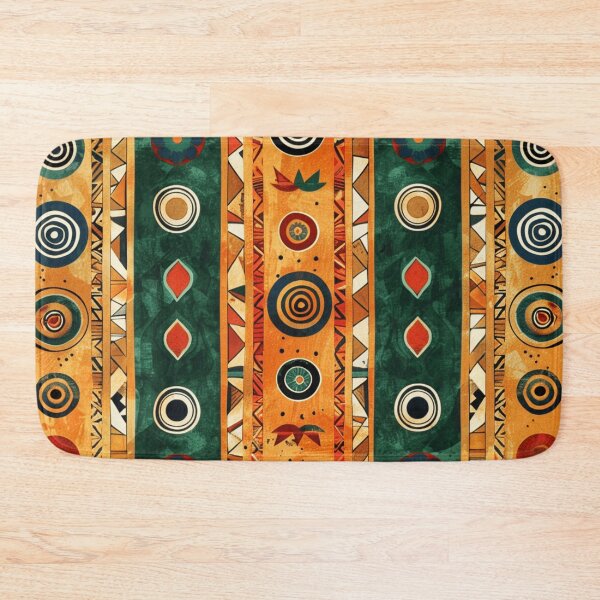 Item preview, African-Style Green, Yellow, and Orange Geometric Pattern designed and sold by DEC02.