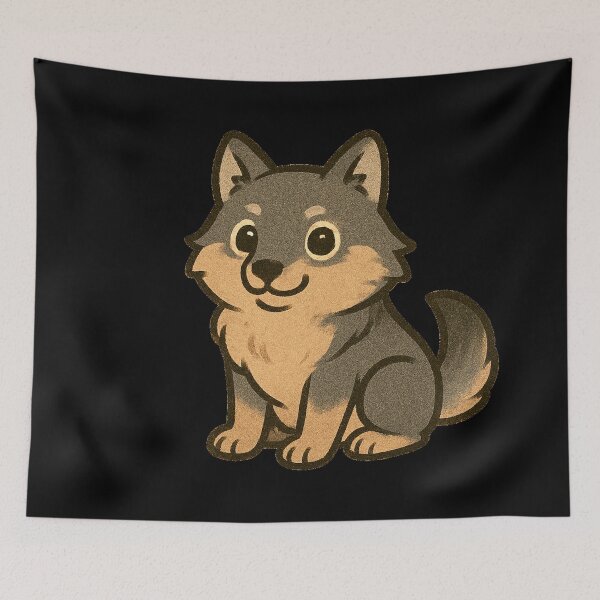 Item preview, Cute chubby little wolf pup designed and sold by DogLord.