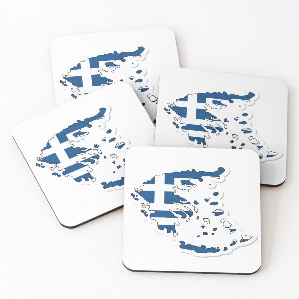 Item preview,   Minimal Greece Map Outline Sticker |Country Shape with with name designed and sold by Soft Strength Studio.