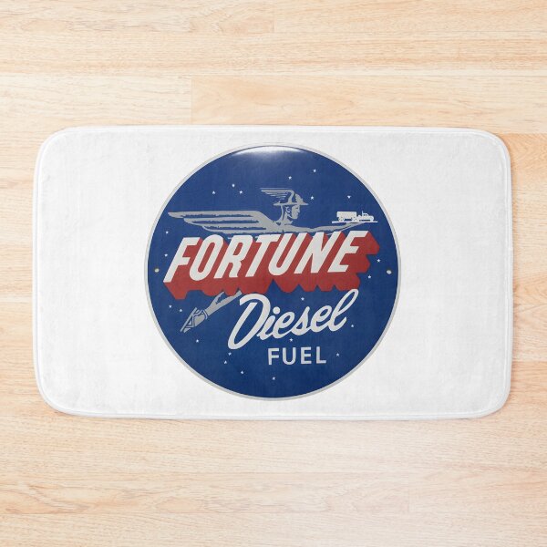 Item preview, Vintage Fortune Diesel Fuel Round Sign with Winged Messenger Graphic designed and sold by CharlieDesings.
