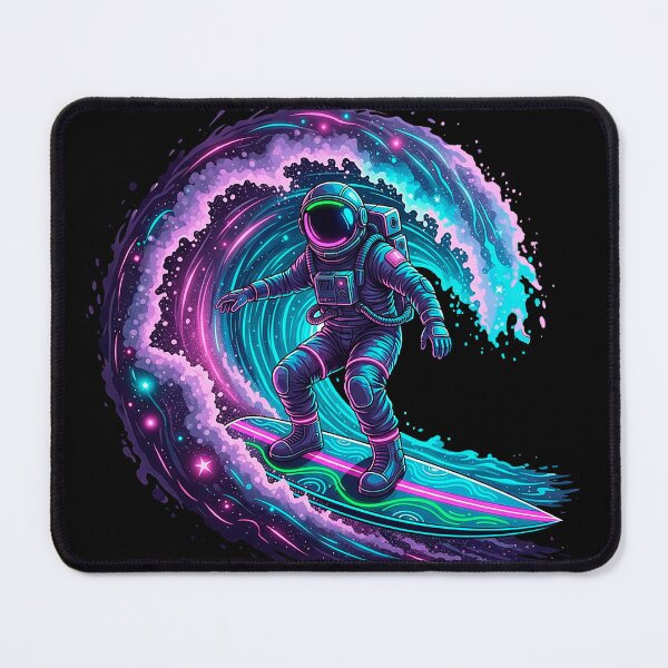 Item preview, Neon Synthwave Astronaut Surfing Galaxy Graphic designed and sold by SholoStudio.