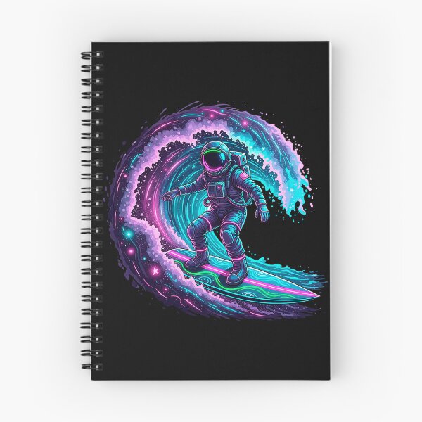 Item preview, Neon Synthwave Astronaut Surfing Galaxy Graphic designed and sold by SholoStudio.