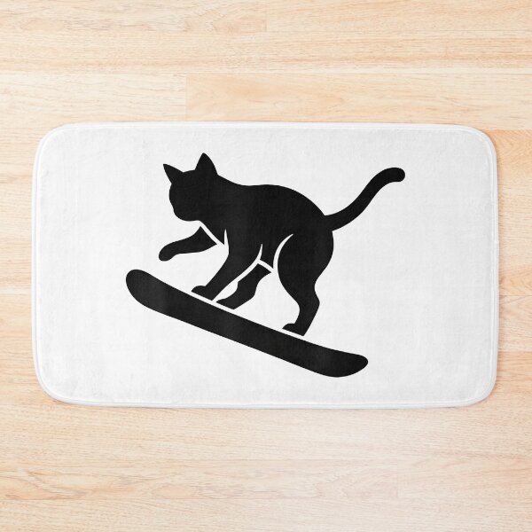Item preview, Minimalist Cat Snowboarding Icon Design designed and sold by Uglyandcute.
