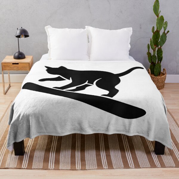 Item preview, Minimalist Cat Snowboarding Icon Design designed and sold by Uglyandcute.