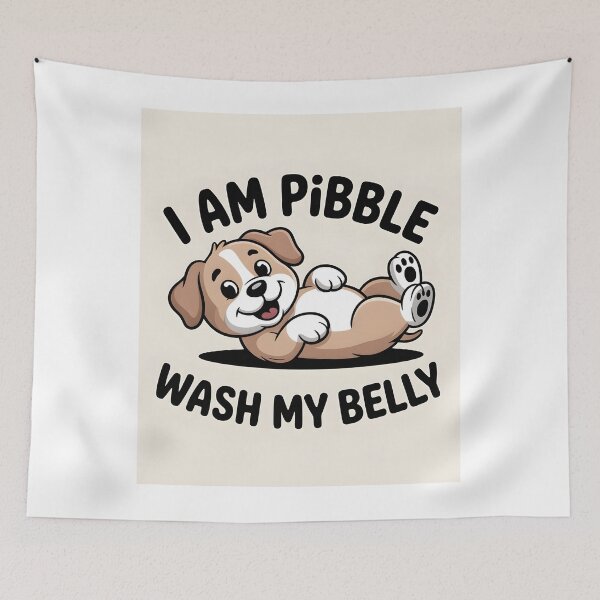 Item preview, i Am Pibble Wesh My Belly Funny Dog Shirt designed and sold by Viktorio Art Shop.