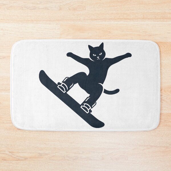 Item preview, Minimalist Cat Snowboarding Icon Design designed and sold by Uglyandcute.