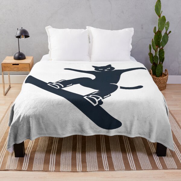Item preview, Minimalist Cat Snowboarding Icon Design designed and sold by Uglyandcute.