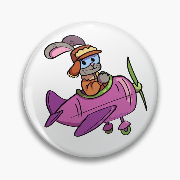 Item preview, Carrot Pilot - Funny Gray Rabbit designed and sold by BumbleBites.