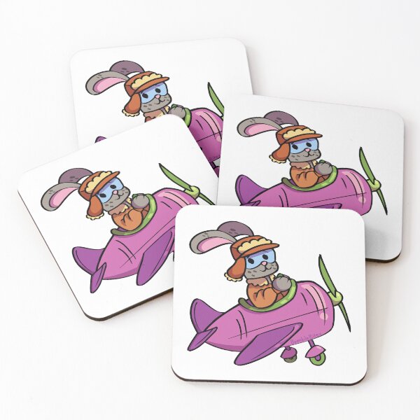 Item preview, Carrot Pilot - Funny Gray Rabbit designed and sold by BumbleBites.