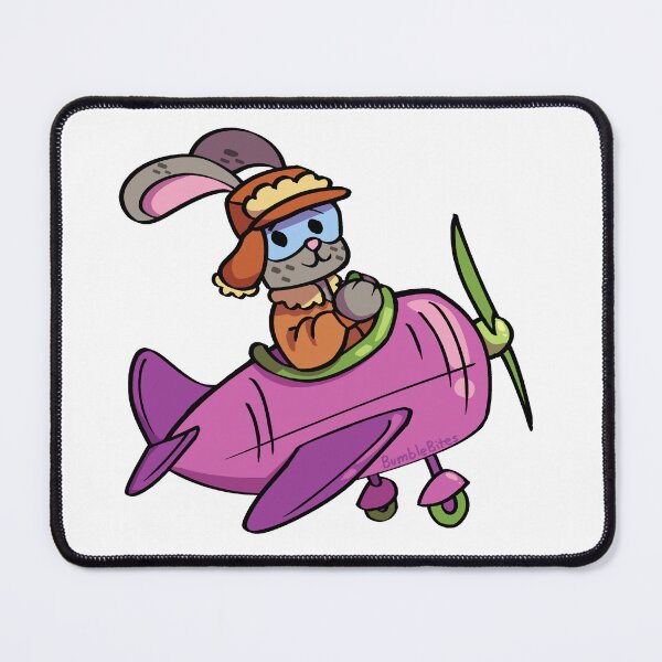 Item preview, Carrot Pilot - Funny Gray Rabbit designed and sold by BumbleBites.