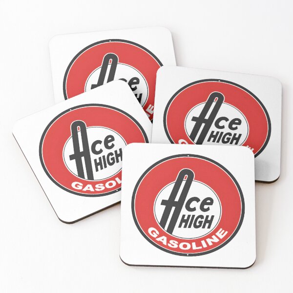 Item preview, Vintage Ace High Gasoline Retro Round Metal Sign designed and sold by CharlieDesings.