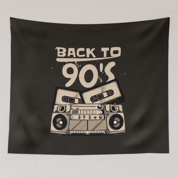Item preview, Back to 90s Retro Boombox | Vintage Cassette Music Art 4 designed and sold by Kruti Collection.
