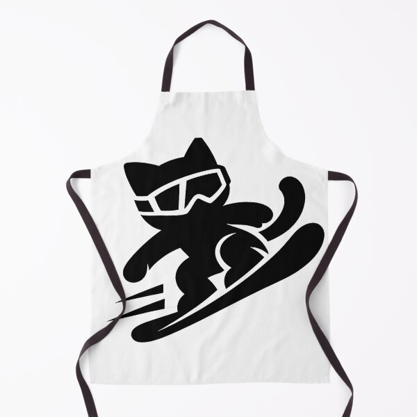 Item preview, Minimalist Cat Snowboarding Icon Design designed and sold by Uglyandcute.