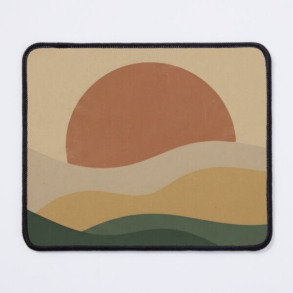 Item preview, Minimalist Retro Sun Landscape Poster, Abstract Sunset Over Hills, Warm Earth Tone Boho Wall Art for Living Room or Bedroom Decor designed and sold by AbstractAuraArt.