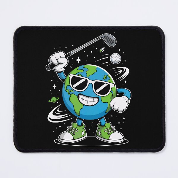 Item preview, Dabbin’ Blue Golf Ball – Funny Space Cartoon designed and sold by MKV Design.